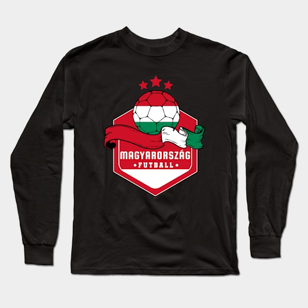 Magyarország Futball Long Sleeve T-Shirt by footballomatic